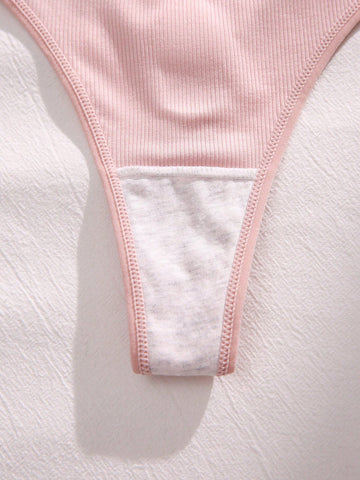 5 piezas Tanga con estampado de dibujos animados 5 piezas Tanga con estampado de dibujos animados