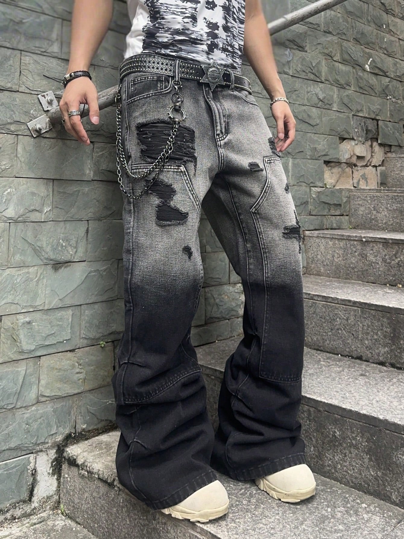 Pantalón Vaquero Aguado Hombre Pantalones Hombre Stradivarius