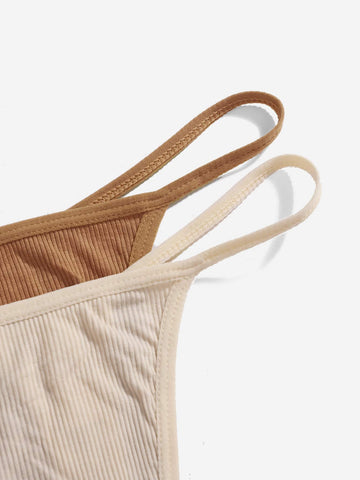 7 piezas Tanga simple de canalé 7 piezas Tanga simple de canalé