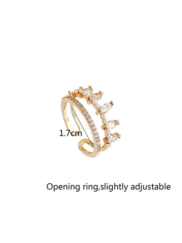 Anillo abierto zirconia cúbica adorno Anillo abierto zirconia cúbica adorno