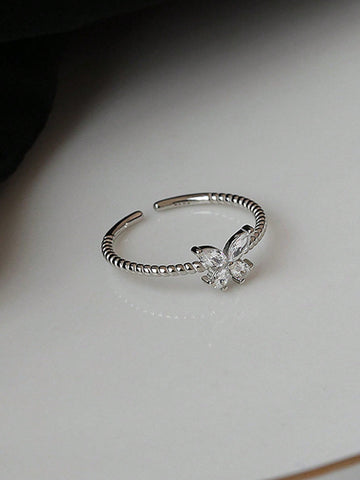 Anillo Ajustable Abierto Con Forma De Mariposa Anillo Ajustable Abierto Con Forma De Mariposa