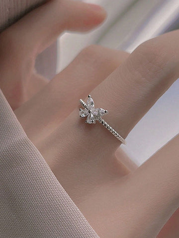 Anillo Ajustable Abierto Con Forma De Mariposa Anillo Ajustable Abierto Con Forma De Mariposa