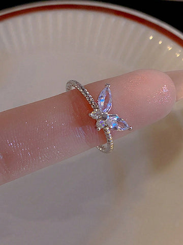 Anillo Ajustable Abierto Con Forma De Mariposa Anillo Ajustable Abierto Con Forma De Mariposa