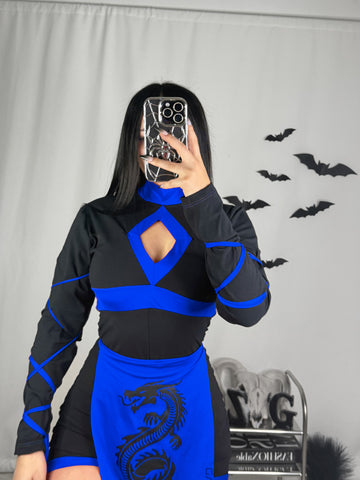 Disfraz ninja (enterizo, katana)