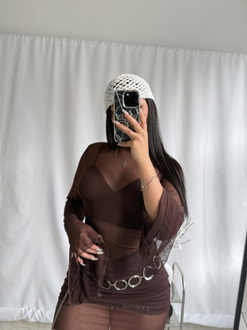 Vestido de malla (incluye top y short)