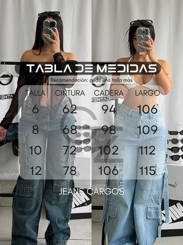 Jeans cargo azul