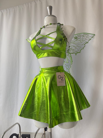 Disfraz hadas Tinkerbell (top, falda , alas)