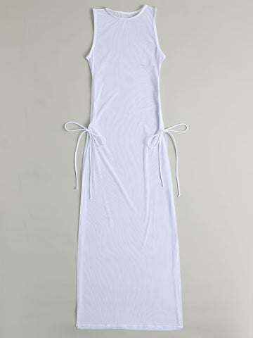 Cover up de malla transparente sin set bikini