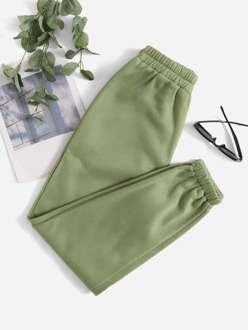 Pantalones De Chándal Sólidos Con Cintura Elástica Para Primavera