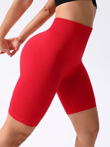 Shorts biker deportivos tejido de canalé control de barriga