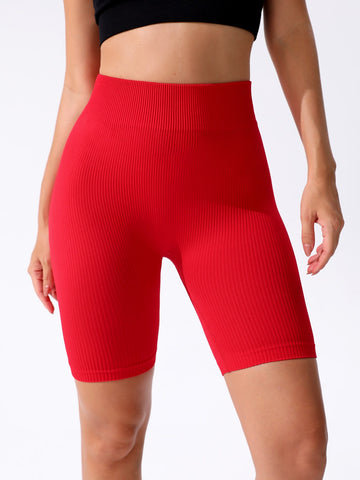 Shorts biker deportivos tejido de canalé control de barriga