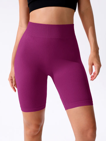 Shorts biker deportivos tejido de canalé control de barriga