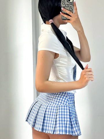 Disfraz Catalina Santana (top, falda short, corbata)