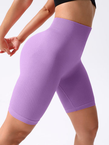 Shorts biker deportivos tejido de canalé control de barriga