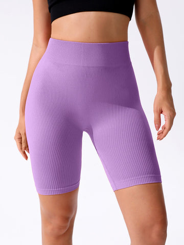 Shorts biker deportivos tejido de canalé control de barriga