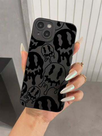 Funda para teléfono con patrón de cara de dibujos animados compatible con iPhone15/15Plus/15Pro/15Promax