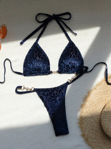 Bañador bikini triángulo halter