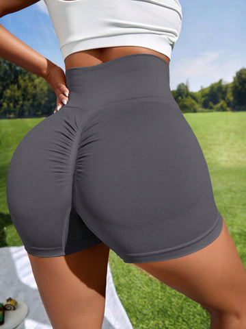 Pantalones cortos deportivos sin costura de alta elasticidad tipo legging de spandex