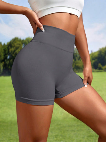 Pantalones cortos deportivos sin costura de alta elasticidad tipo legging de spandex