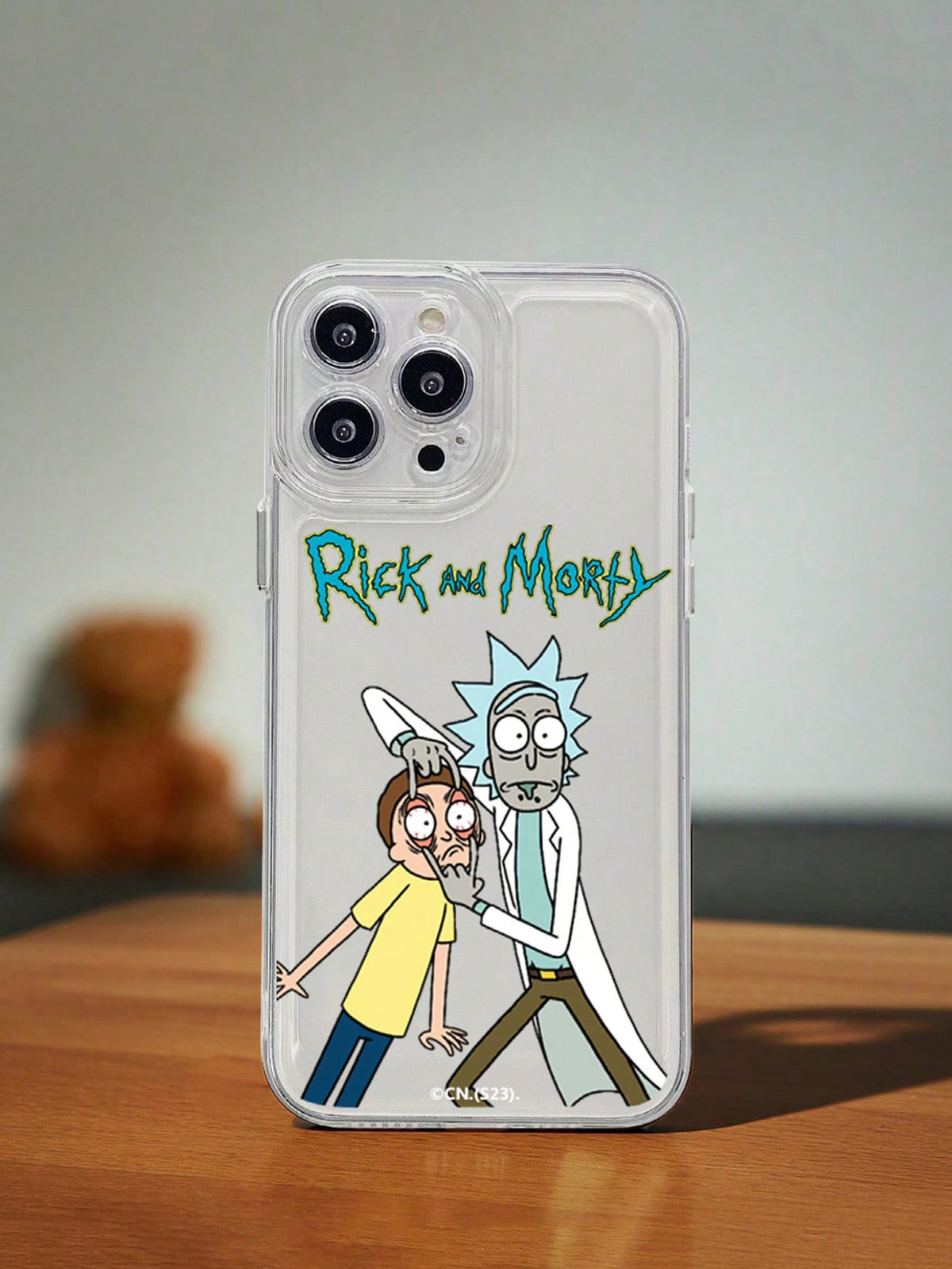 Funda para móvil con letra con estampado de dibujos animados silicona transparente para iPhone