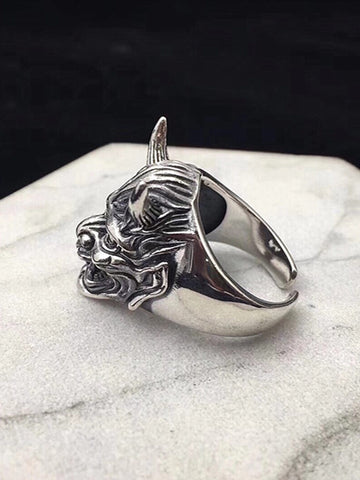 Anillo en forma de demonio, apertura ajustable, uso diario