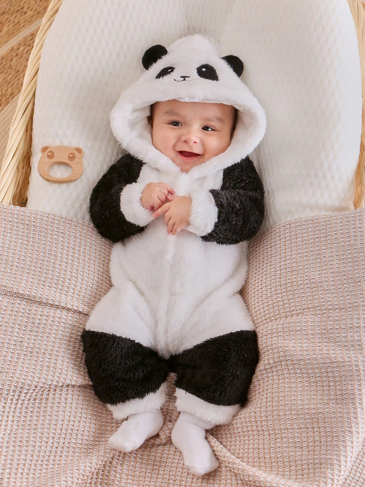 Conjunto Encantador De Ropa De Casa Para Bebé Con Diseño De Panda Para Niño