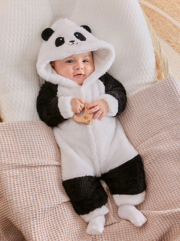 Conjunto Encantador De Ropa De Casa Para Bebé Con Diseño De Panda Para Niño