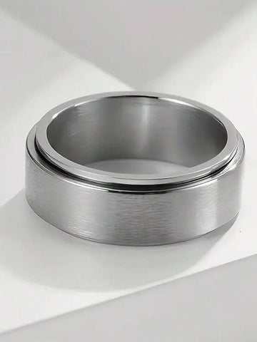 Juego De 4 Elegantes Anillos Individuales De Acero Inoxidable Para Hombre