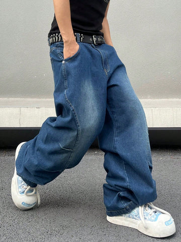 Jeans diarios simples de unicolor para hombres