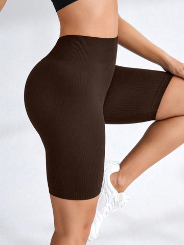 Shorts biker deportivos tejido de canalé control de barriga