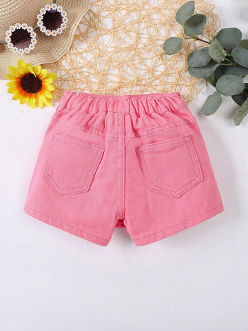 Shorts De Mezclilla, Lindo Para Bebé con Borde De Volante