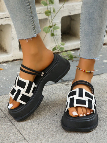 Sandalias de Mujer con diseño trenzado y plataforma