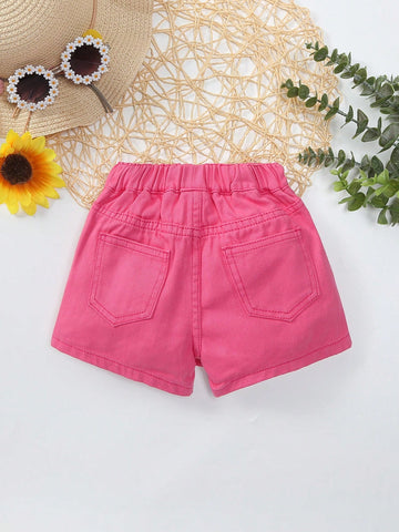 Shorts De Mezclilla, Lindo Para Bebé con Borde De Volante