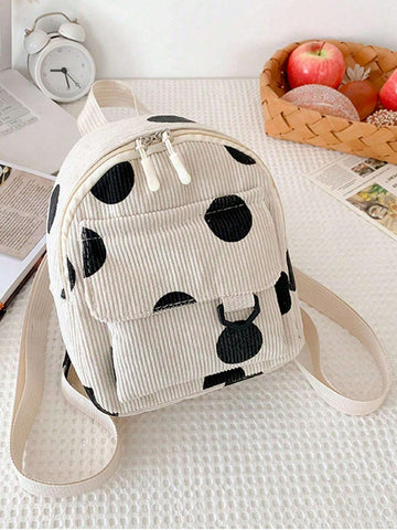 Mochila Ligera De Material De Pana Linda Y Dulce