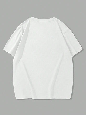 Camiseta De Hombre Con Impresión De Alfabeto