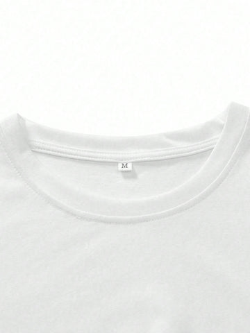 Camiseta De Hombre Con Impresión De Alfabeto