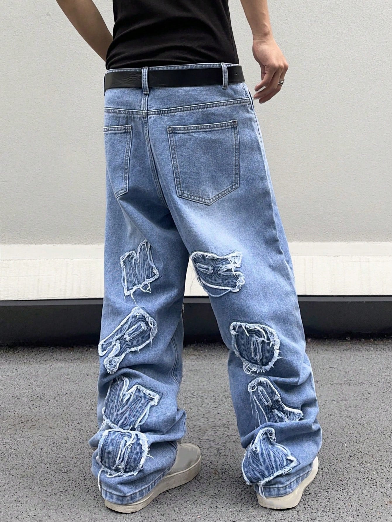 Jeans Vaqueros Forrados Hombre Pantalones Vaqueros De Pierna Ancha