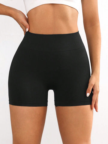 Pantalones cortos deportivos sin costura de alta elasticidad tipo legging de spandex