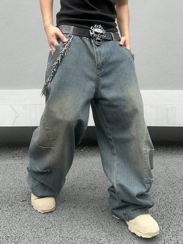 Jeans diarios simples de unicolor para hombres