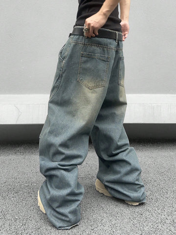 Jeans diarios simples de unicolor para hombres
