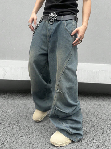 Jeans diarios simples de unicolor para hombres