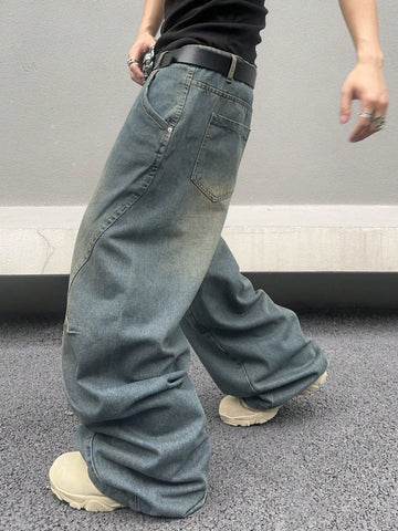 Jeans diarios simples de unicolor para hombres