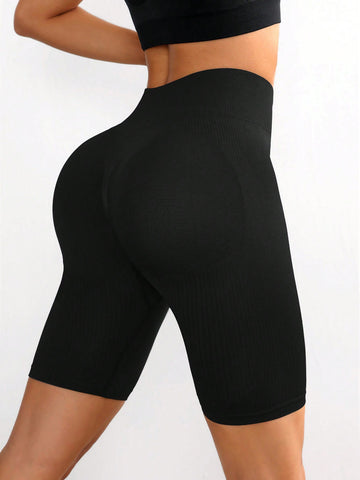 Shorts biker deportivos tejido de canalé control de barriga