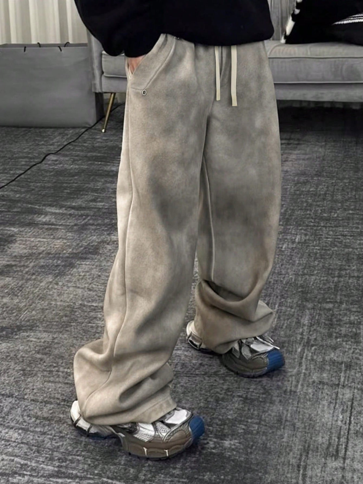 Pantalones sucios desteñidos de estilo Wasteland americano de la calle principal