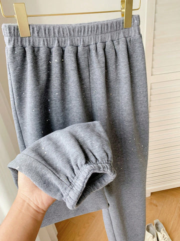 Pantalones De Chándal Sólidos Con Cintura Elástica Para Primavera