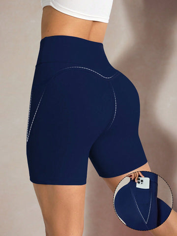 Shorts biker deportivos tejido de canalé control de barriga