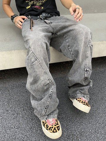 Jeans diarios simples de unicolor para hombres