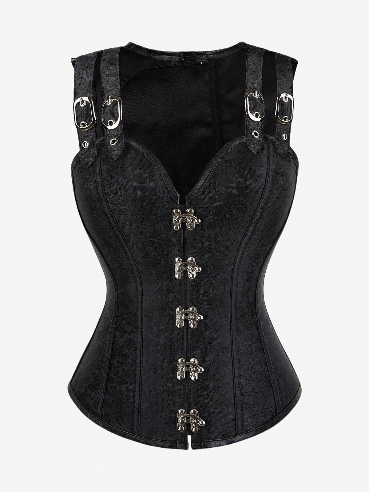 Corset gótico con huesos, lencería moldeadora punk, top bustier vintage con tirantes y envoltura para mujeres