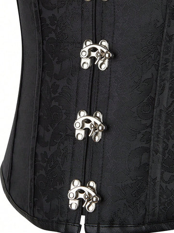 Corset gótico con huesos, lencería moldeadora punk, top bustier vintage con tirantes y envoltura para mujeres