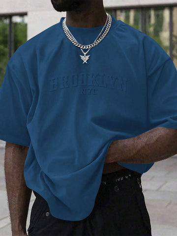 Camiseta De Hombre Con Impresión De Alfabeto